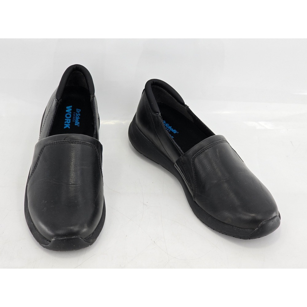 Dr. Scholl's Work Shoes Womens 9M Black Slip On Oil Resistant Non Slip - VG